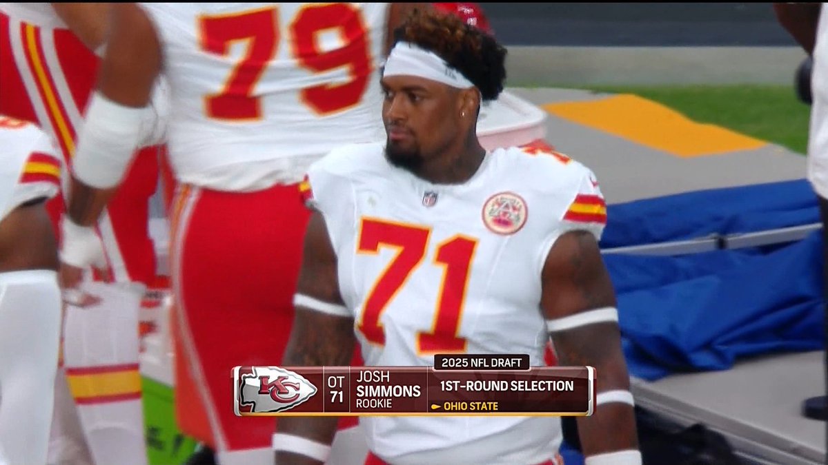 All 11 snaps from Josh Simmons first game at left tackle for the Kansas City Chiefs (4k).