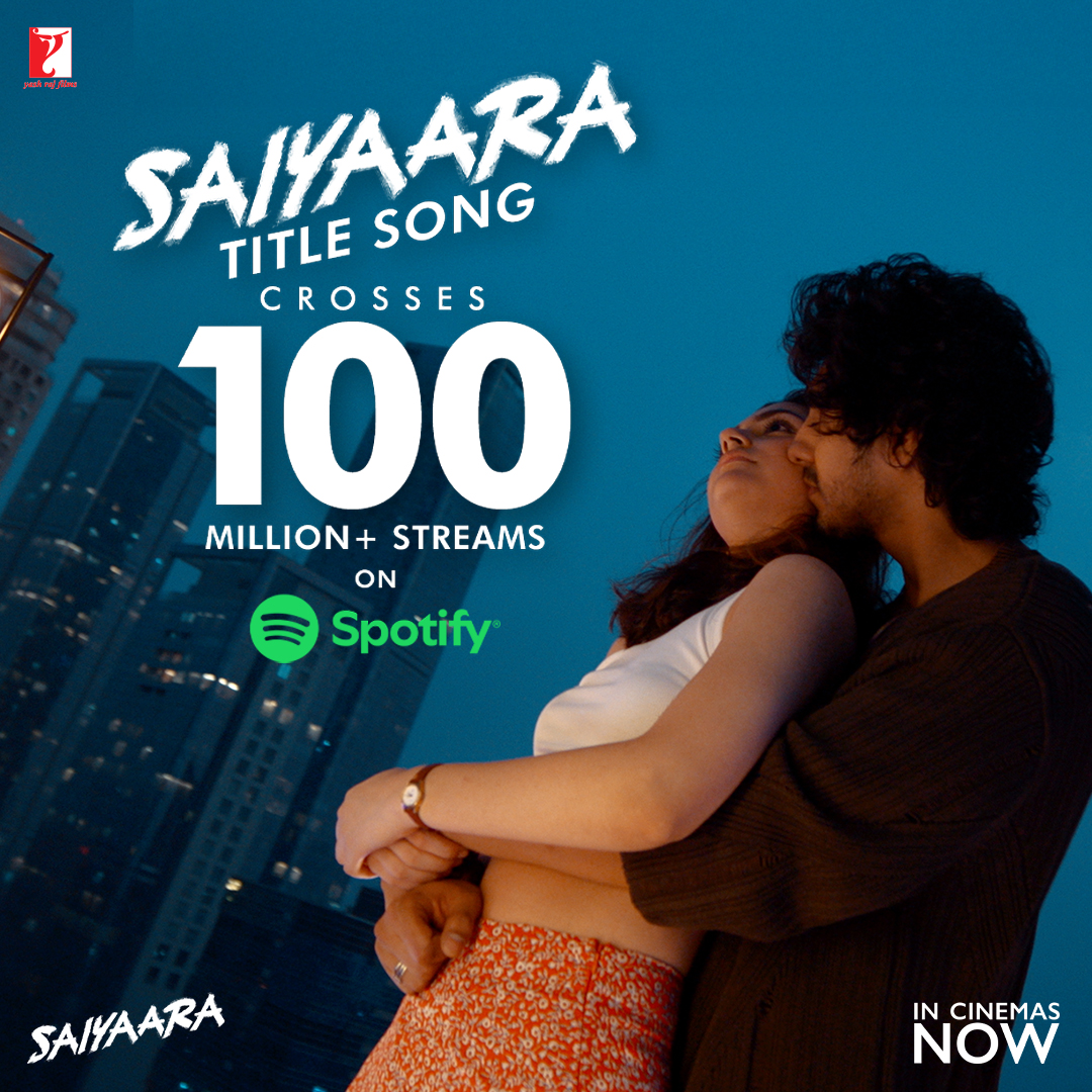 You hit play &amp; we felt the love, 100Mn+ times 🫶 🫶 Book your tickets and watch #Saiyaara now! |