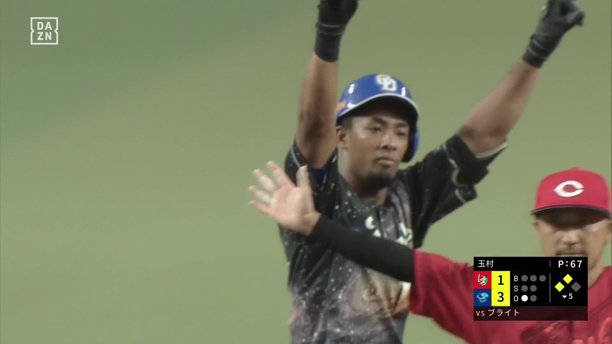 銀河の力を身に纏い インローを片手でさばく ブライト健太 貴重な2点タイムリー ⚾プロ野球 (2025/8/10) 🆚中日×広島 📱Live on DAZN #オレをみろ #dragons