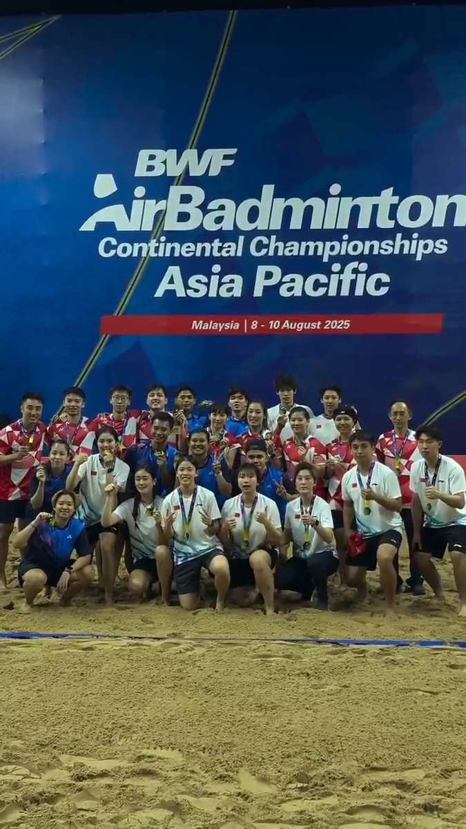 🏆 BWF #AirBadminton Asia Pacific Continental Championships 2025 - Team Relay 🥇🇭🇰 Team Hong Kong China 🥈🇮🇩 Team Indonesia 🥉🇨🇳 Team China Live score and results 👉 #PortDickson2025 #BWFWorldCup