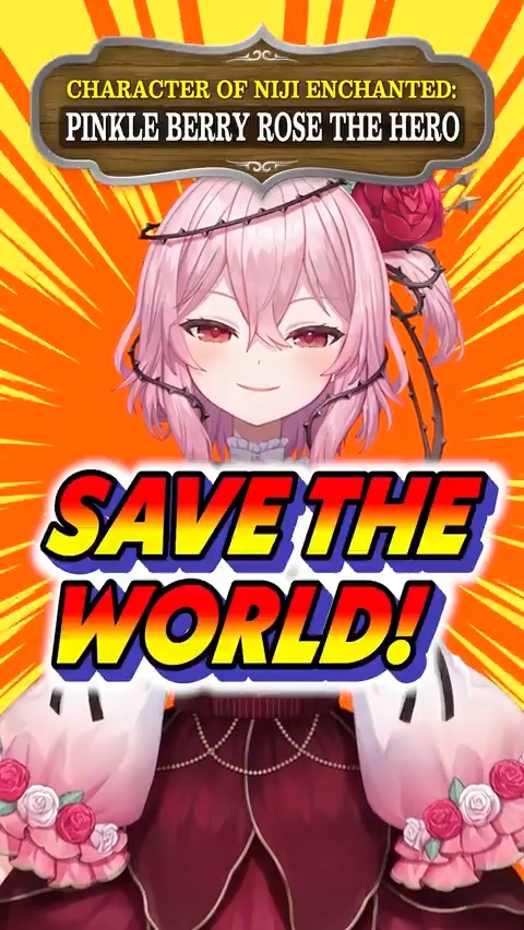 ／ 🍃 #NIJIENchanted RP in 1 min! 🍃 ＼ 『 Rosemi Lovelock 』 Pinkle Berry Rose the Hero: Here to SAVE THE WORLD! 🌹 Lend your 🗡️s to the hero in the making, Rosemi Lovelock 🌹 NIJISANJI EN! #NIJISANJI #NIJISANJI_EN