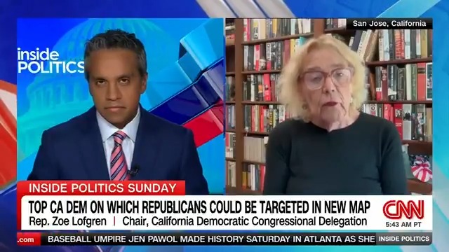 In an interview with Manu Raju, Rep. Zoe Lofgren, a top Democrat leading the charge to redistrict in California, details her party's plans to push out five House Republicans and retaliate against Texas. #InsidePolitics