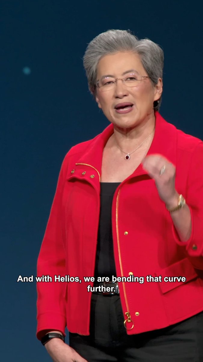 $AMD CEO Lisa Su said the companies next AI chip the MI400 is expected to “deliver up to 10x better performance for the most advanced frontier models”