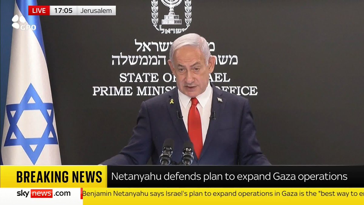 Sky's Diana Magnay asks Benjamin Netanyahu about the "unfolding spectre of famine" in Gaza and killings at GHF aid sites. The Israeli PM accuses Hamas of looting aid and blocking the GHF programme, claiming that "Hamas created this problem". Latest ➡️