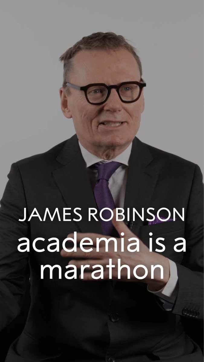"Academia is a marathon, it's not a sprint." Economist James Robinson on being ambitious - hear him share some valuable advice to young people. #NobelPrize