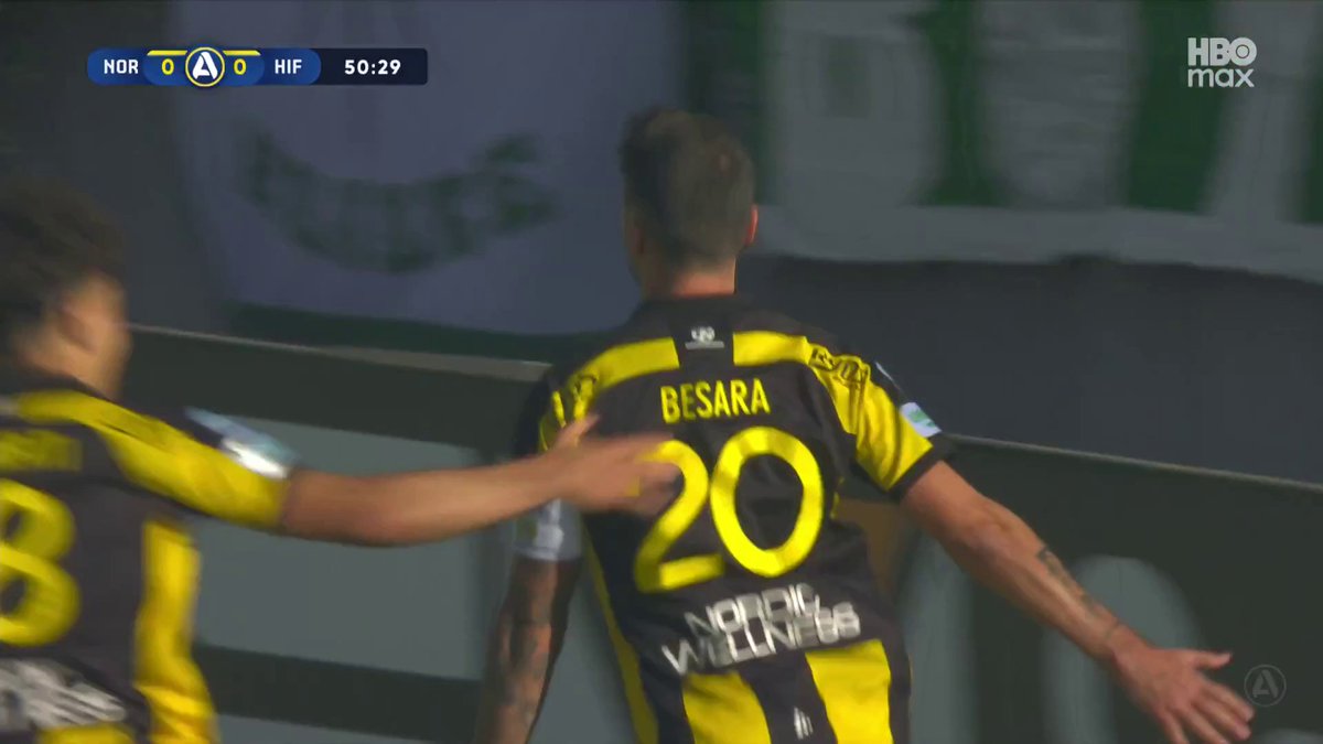 Nahir Besara! Hammarbykaptenen trycker in 1-0 för gästerna! ☄️ 📲 Se Peking - Bajen på HBO Max