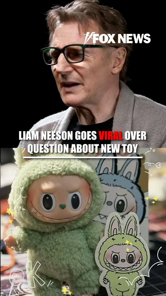 "Can you eat it?" Movie star Liam Neeson admits he has "no clue" what a Labubu is.