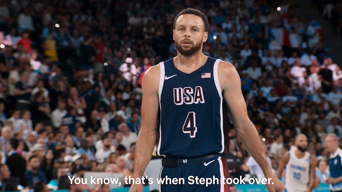Night night 😴 It's been one year since the famous 'ear-tug' play between Stephen Curry and LeBron James to help secure Team USA's gold medal. 📺 Court of Gold