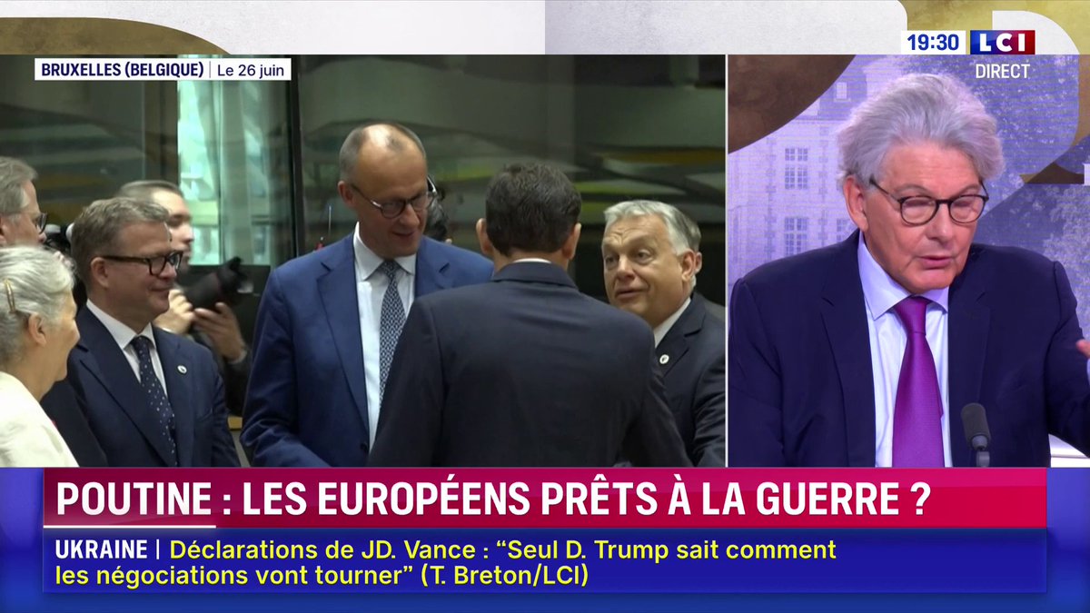 Guerre en Ukraine : "Les Européens suivront la position de Volodymyr Zelensky", estime Thierry Breton. "Il y a eu des divergences (...), mais à la fin, on a toujours soutenu et on a toujours été solidaire, y compris pour les paquets de sanctions." ▶️ avec Darius Rochebin