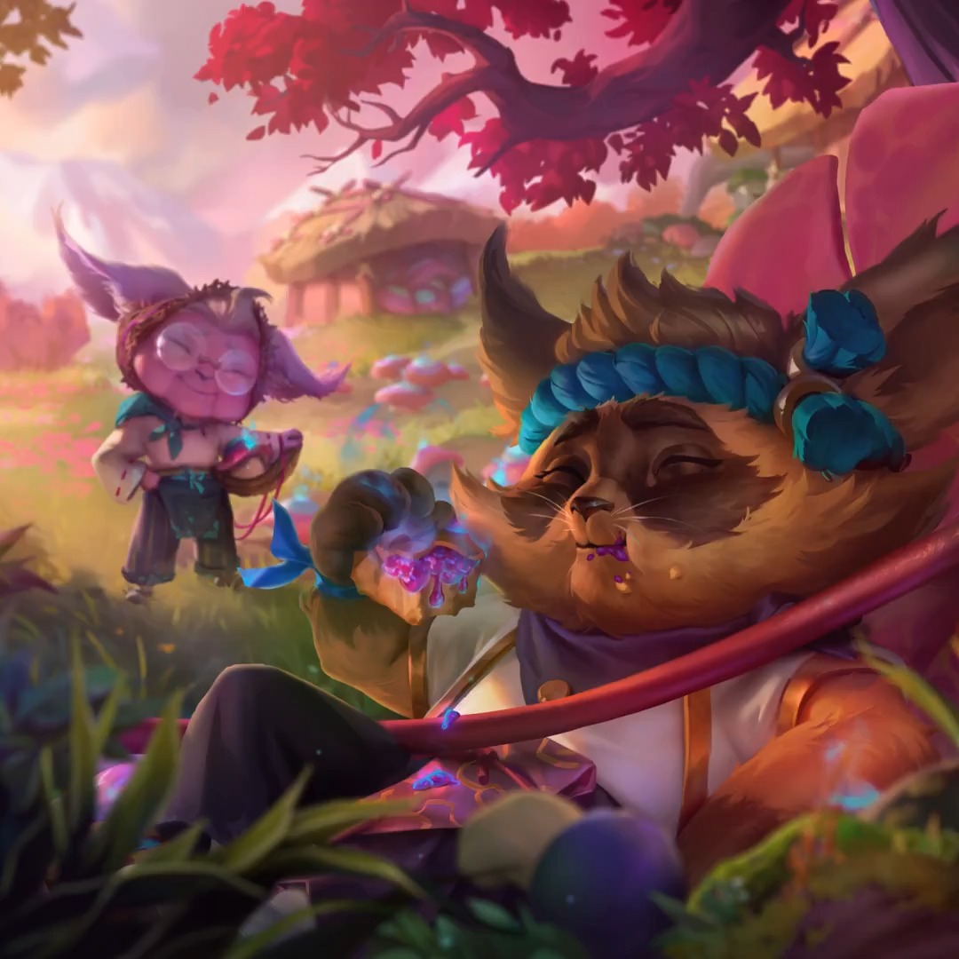 Satiated under Nana’s tree, There lies a playful yordle. As Nana snickers with glee, we hear another distant chortle. Shorter than the lens can see, Here comes our final Spirit champion-to-be.
