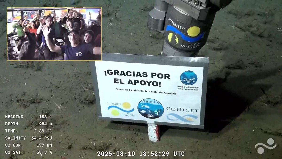 "CONICET": Por el final de la expedición en el cañón submarino Mar del Plata