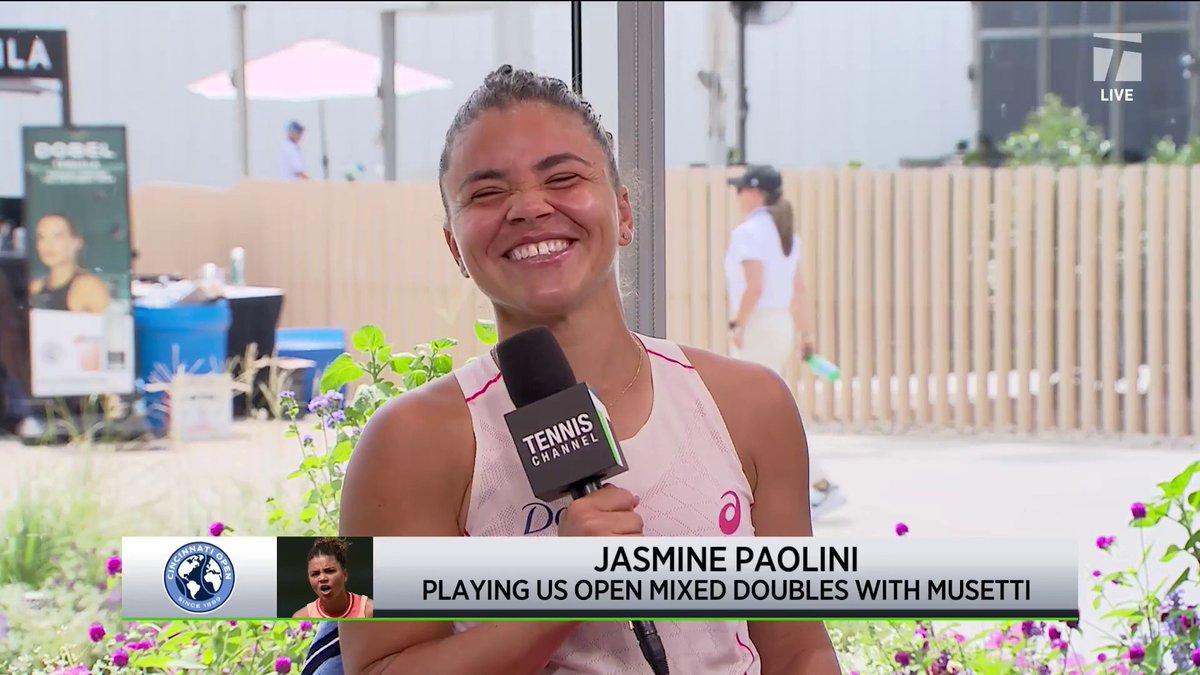 Jasmine Paolini always keeps it real 💯 🤣 Watch what the Italian said about Maria Sakkari's double fault on match point 🙊 #CincyTennis