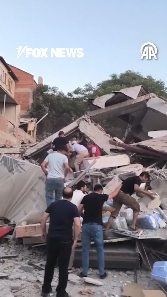 WATCH: Victim saved after magnitude 6.1 earthquake collapses multiple buildings in Turkey.