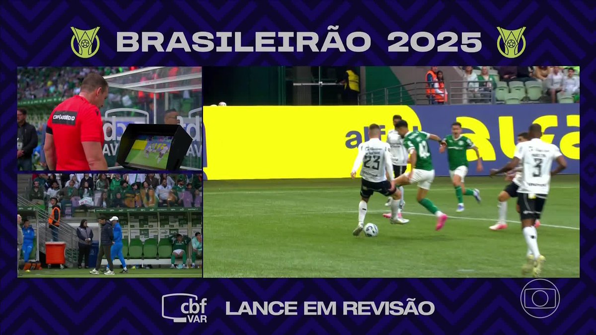 O pênalti de Willian Machado, do Ceará, no jogo contra o Palmeiras. 🎥 TV Globo 📺 | ge