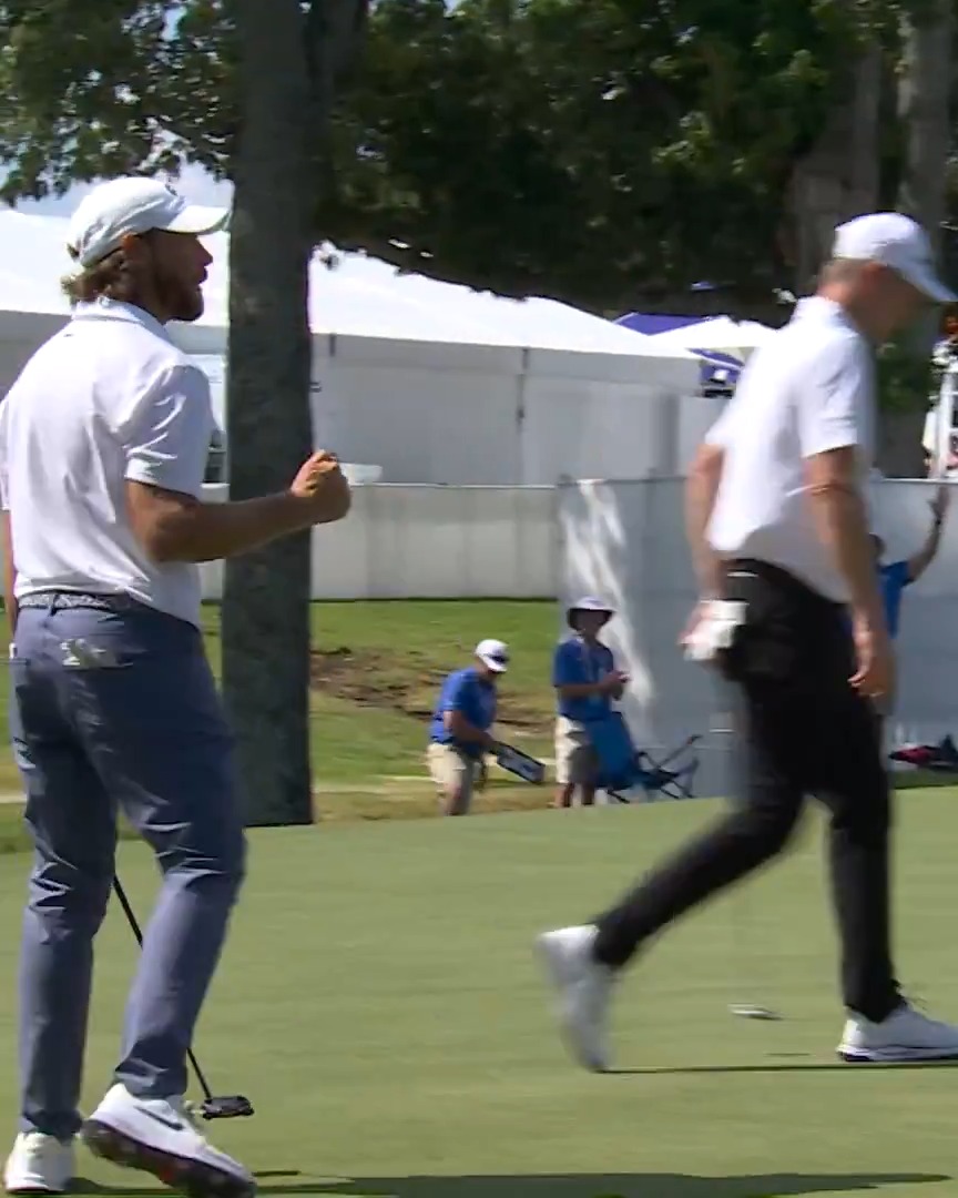 Breakthrough birdie to tie the lead 💪 Tommy Fleetwood gets his first birdie in 15 holes FedEx St. Jude Championship. 📺 NBC