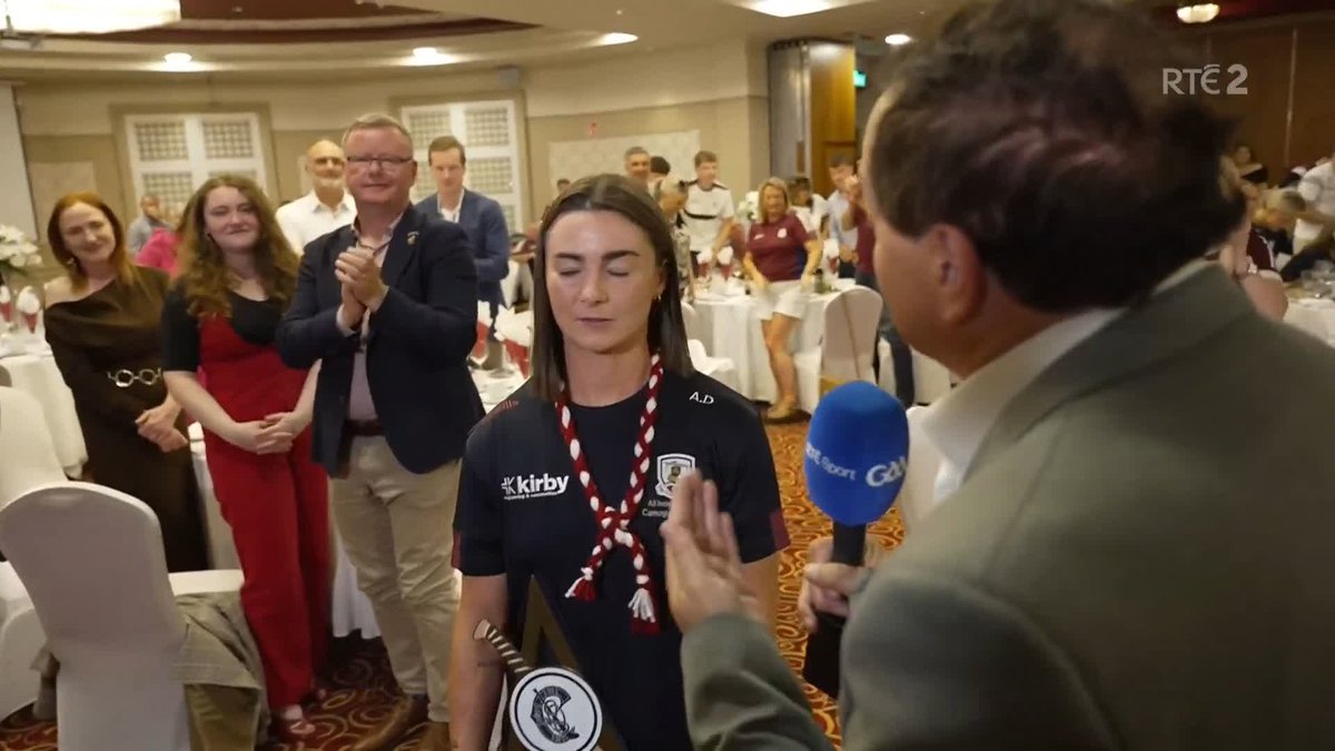 Aoife Donohue is named RTÉ Glen Dimplex Player of the Match for the 2025 All-Ireland senior camogie final #Camogie