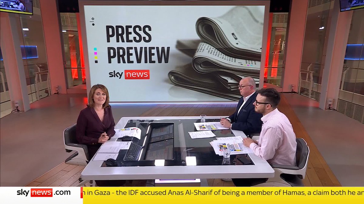 What's on Monday's front pages? 📰 JayneSeckerSky is joined by broadcaster and commentator Duncan Barkes and journalist @BenjaminButter for a first look at tomorrow's top stories. #PressPreview ➡️ 📺 Sky 501, Virgin 602 and Freeview 233