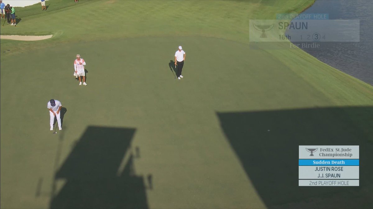 WHAT A PUTT! 😲 J.J Spaun, that is sensational! 👏