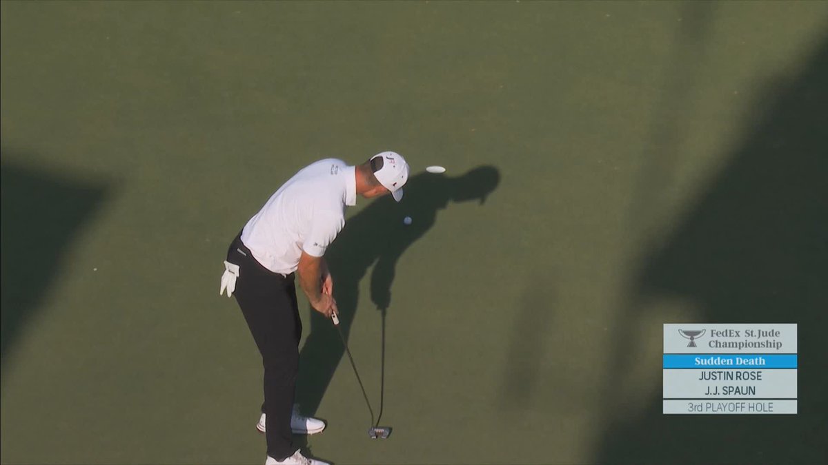 The ice cold putt that ultimately secured the 2025 FedEx St Jude Championship for Justin Rose 🏆