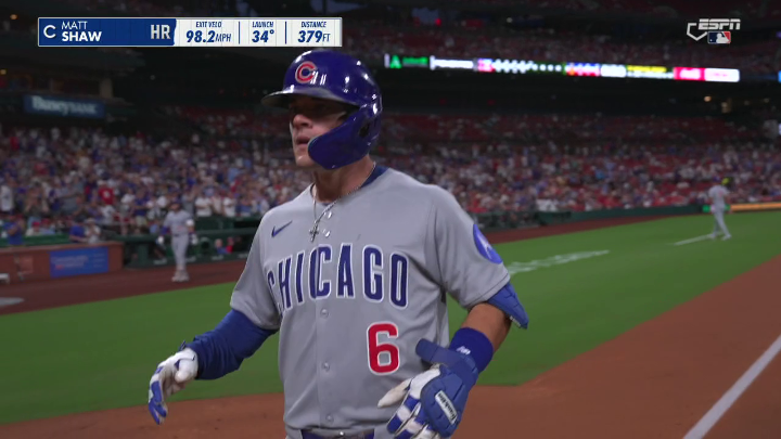 Matt Shaw's home run ties up the ballgame for the Cubs 💥 📺 ESPN