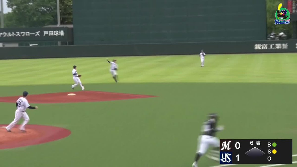 この打球は抜けません セカンド 武岡龍世 ファインプレー！ ピッチャー下川のノーノーを援護！ ⚾プロ野球 ファーム (2025/8/11) 🆚ヤクルト×ロッテ 📱live on DAZN #オレをみろ #イージースポーツ #swallows