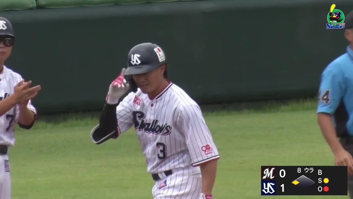代打でもしっかりと 代打 西川遥輝 貴重な追加点となる タイムリースリーベースヒット！ ⚾プロ野球 ファーム (2025/8/11) 🆚ヤクルト×ロッテ 📱live on DAZN #オレをみろ #イージースポーツ #swallows