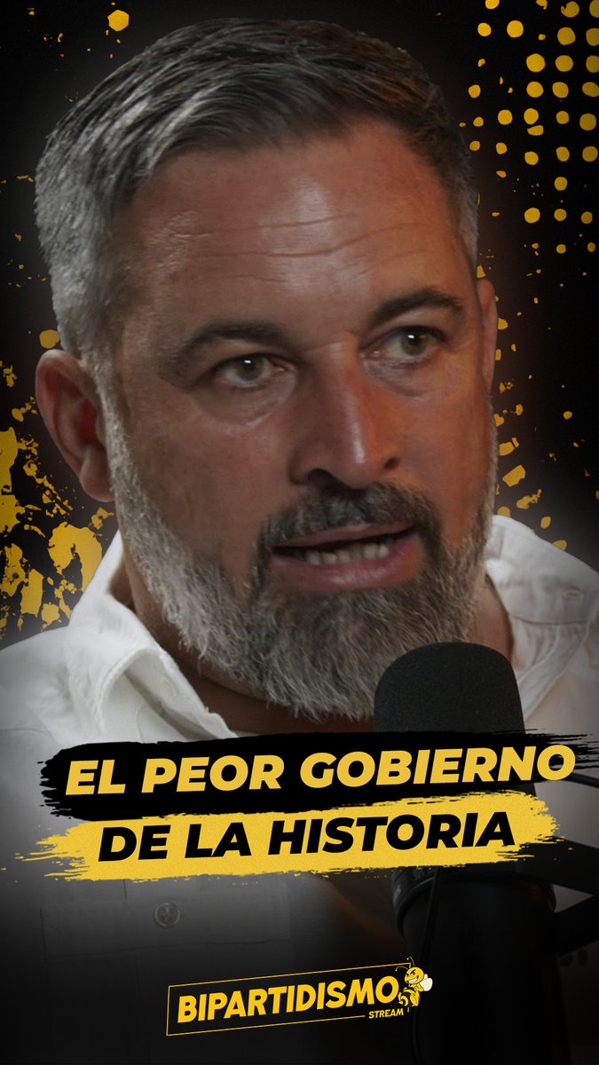 Estamos en el peor momento de nuestra historia con el peor Gobierno posible. Santiago Abascal 🇪🇸 ⬇️