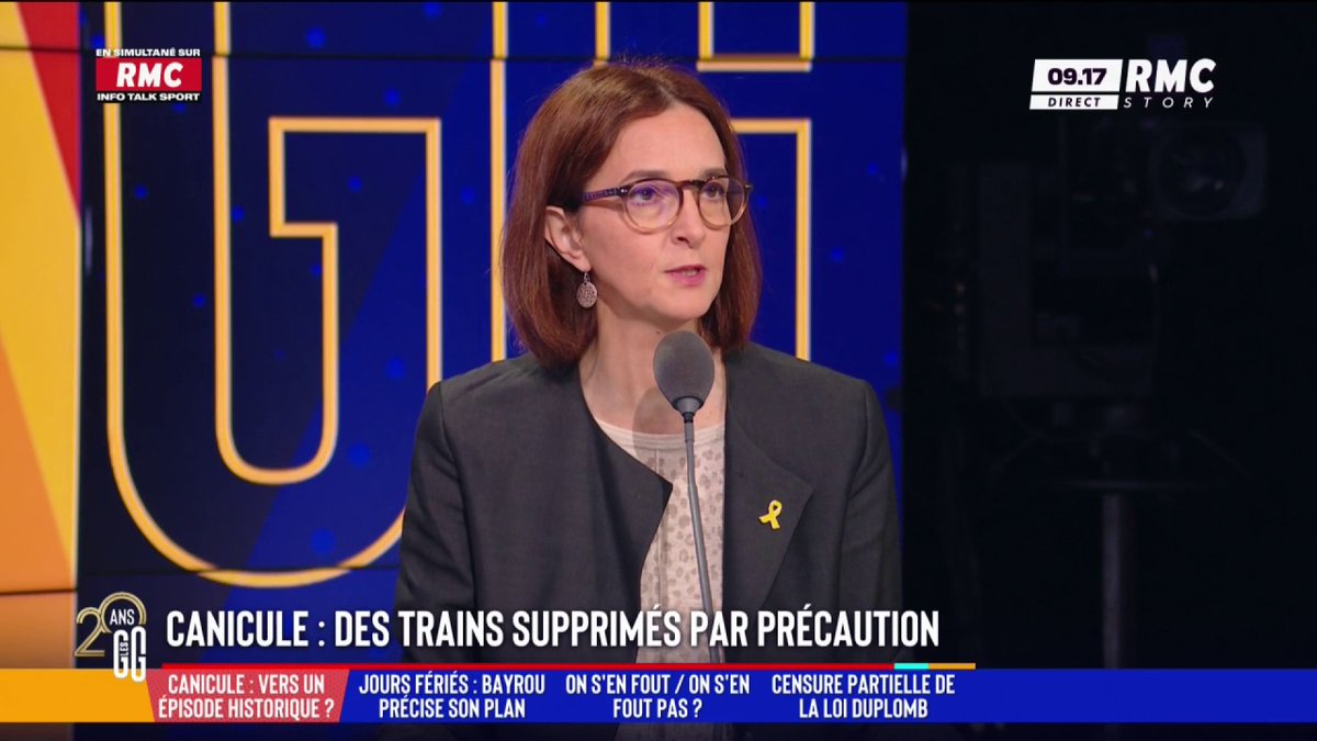 🚅 Trains supprimés par précaution à cause de la canicule: "Il y a plein de populations dans le monde qui vivent avec la chaleur et qui vivent très bien", déclare Barbara Lefebvre #GGRMC