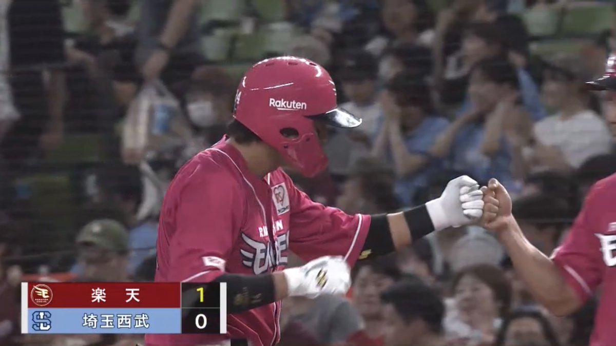 【1回表:L 0-1 E】 初回から2死3塁のチャンスを迎えると、 打席には #黒川史陽 選手! レフトへのタイムリーヒットで見事先制🔥 #RakutenEagles #キ!
