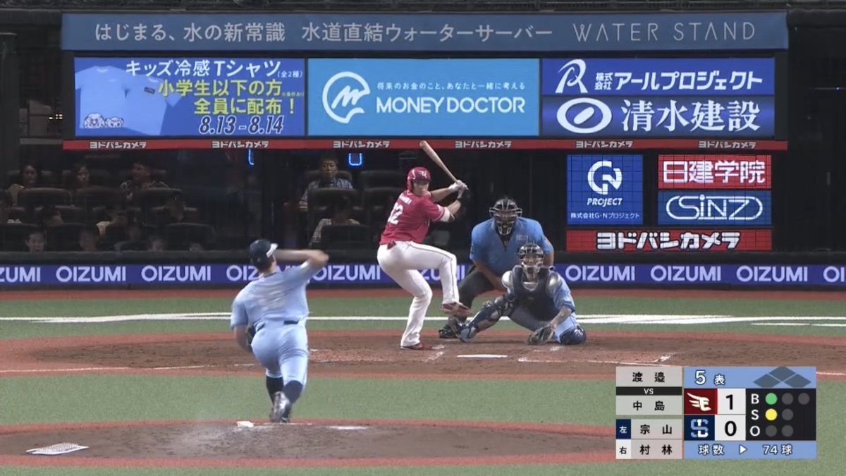 【5回表:L 0-2 E】 この回先頭の #中島大輔 選手。 今季第3号となるソロホームランを放ち、 貴重な追加点❗️ #RakutenEagles #キ!