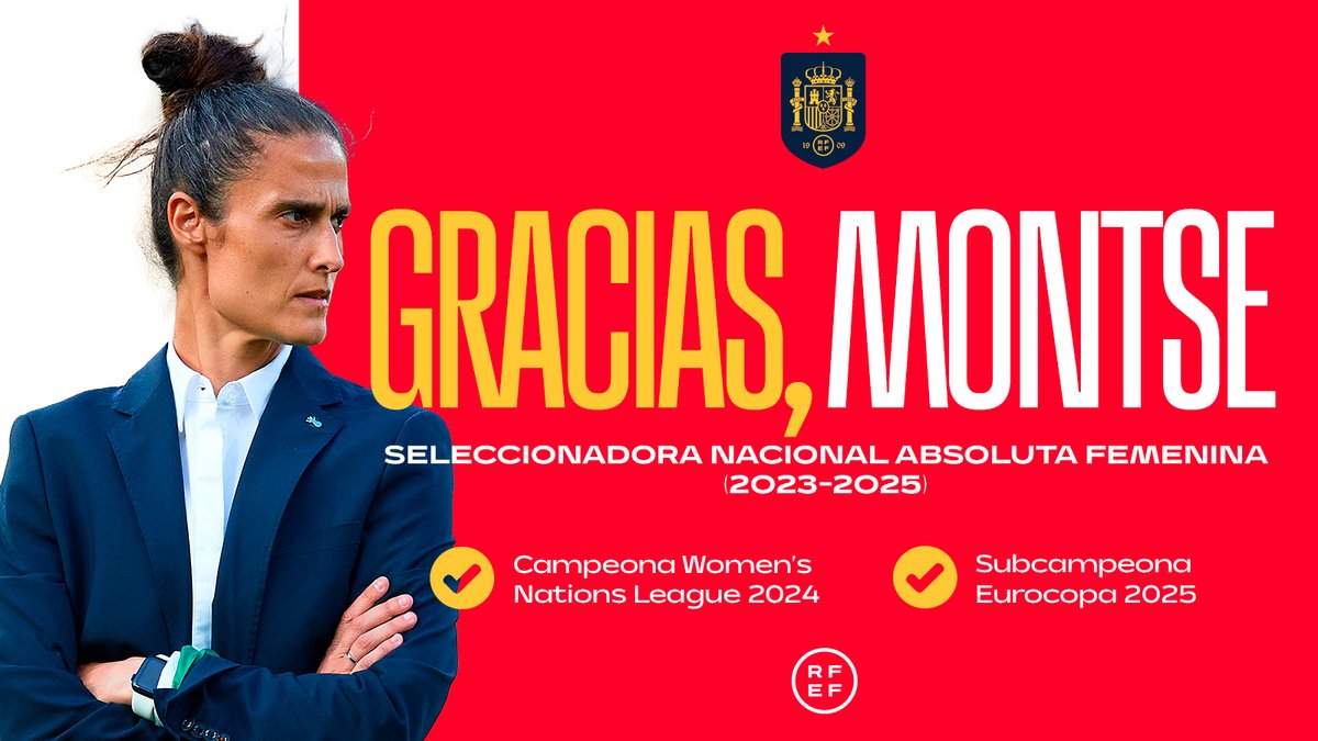 𝗚𝗥𝗔𝗖𝗜𝗔𝗦, Montse. 🥇 Campeona de la Nations League 2024. 🥈 Subcampeona de Europa 2025.