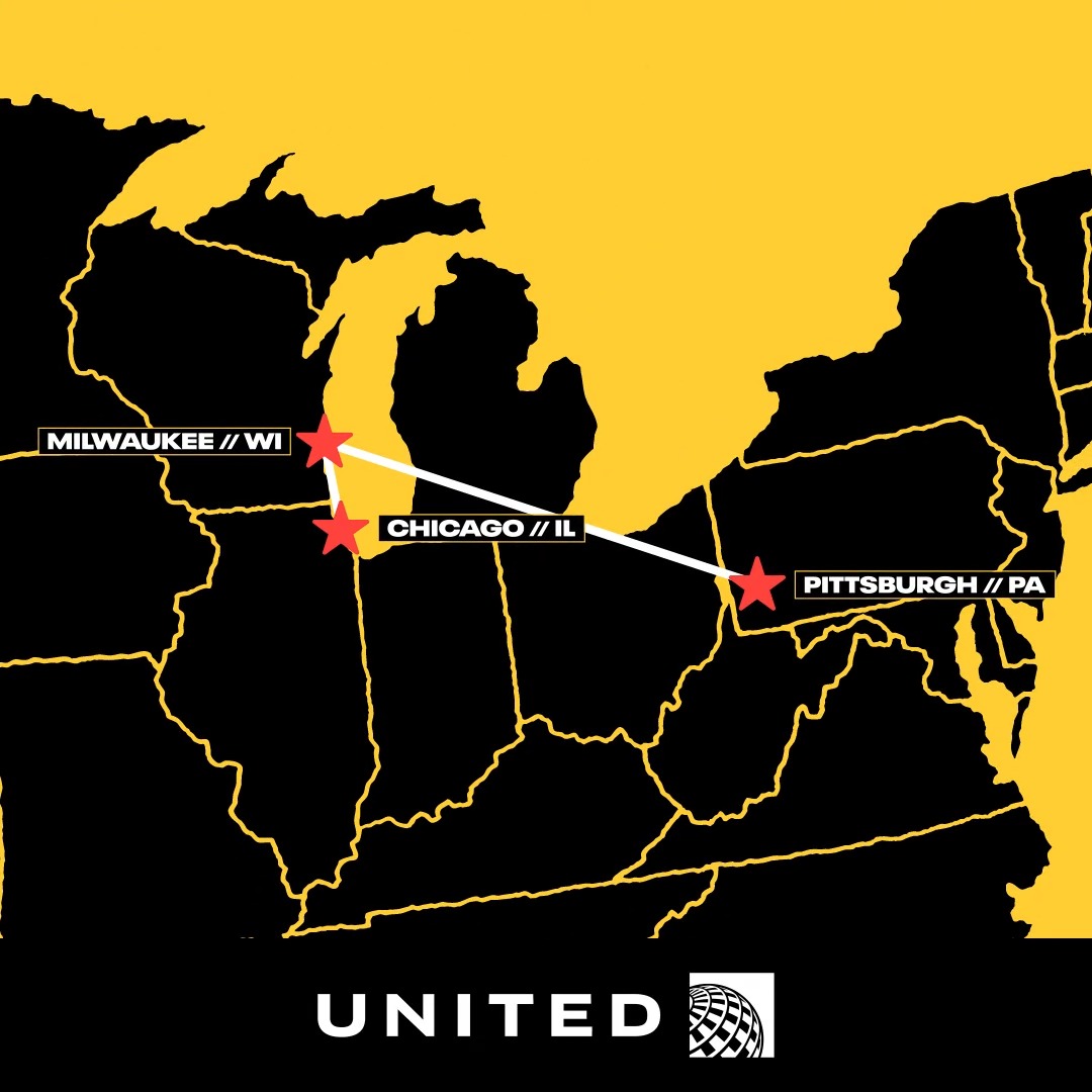 Pittsburgh ➡️ Milwaukee ➡️ Chicago