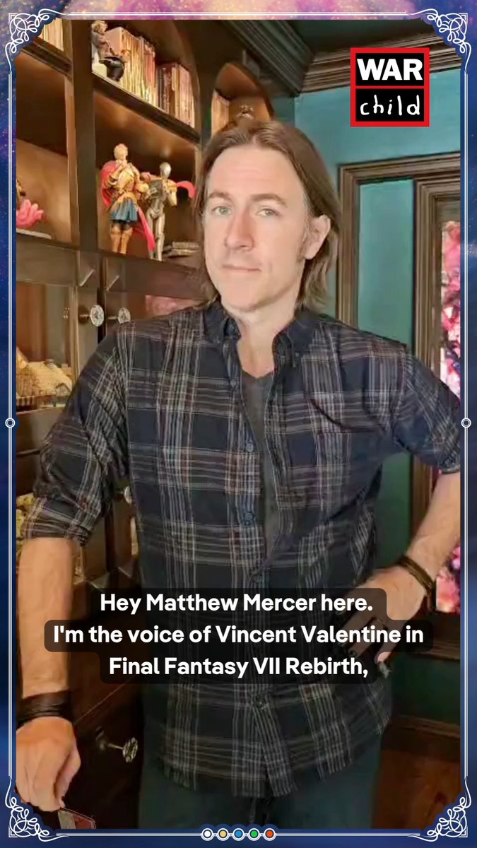 "Its time to save the world" and support Gathering for Good, an annual auction and prize draw raising funds to protect and educate children affected by war. Get your hands on an exclusive Matthew Mercer signed Vincent Valentine card and so much more now: