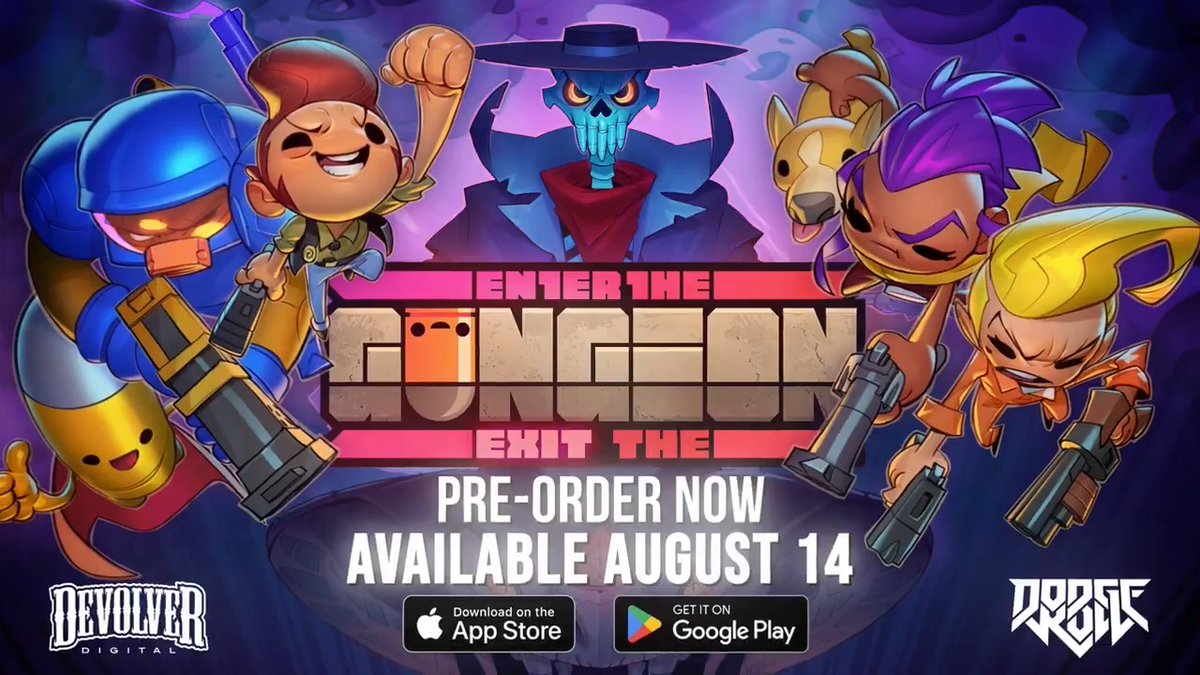 Charge your phones because Enter the Gungeon and Exit the Gungeon arrive on mobile this week on Thursday, August 14! Pre-order now on the App Store and Google Play - both games are 'try before you buy' so you can get a tastet of the Gungeon first.