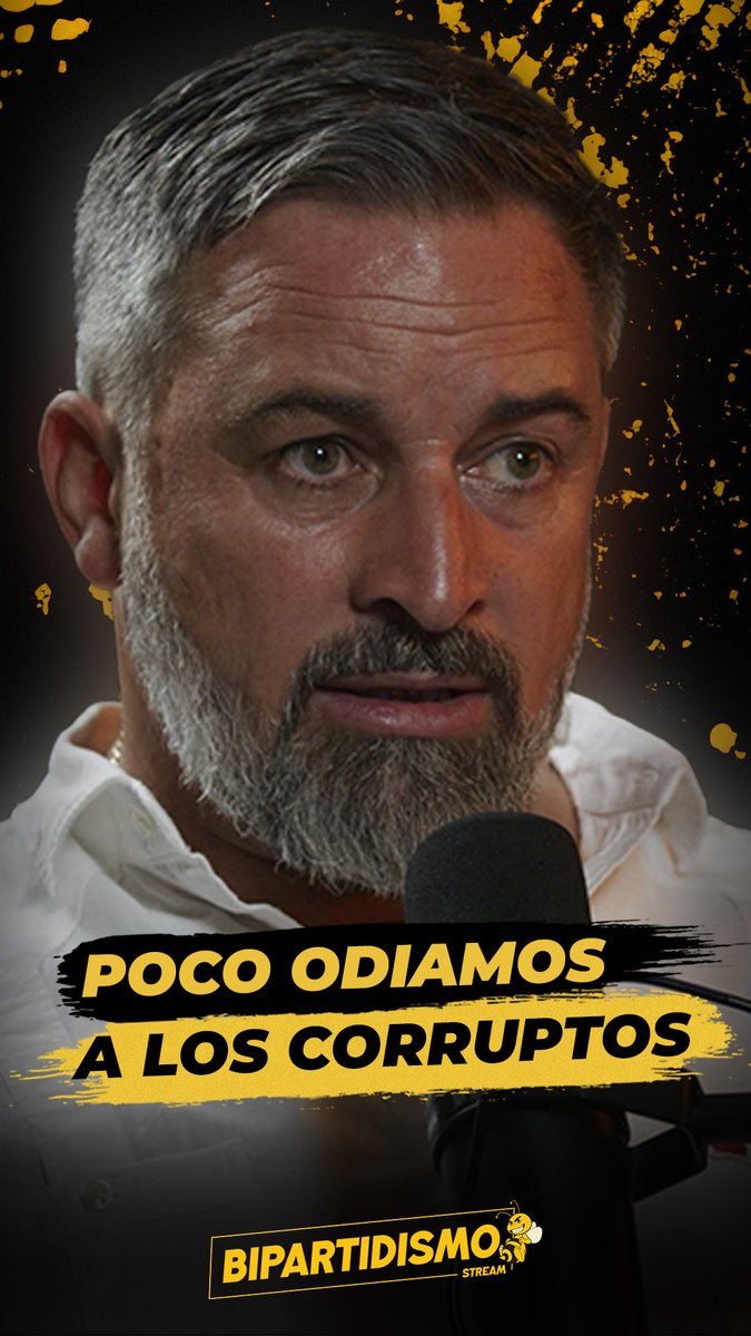 Poco odiamos a los corruptos y a los que colaboran con ellos. Santiago Abascal 🇪🇸 👏👏👏👏👏