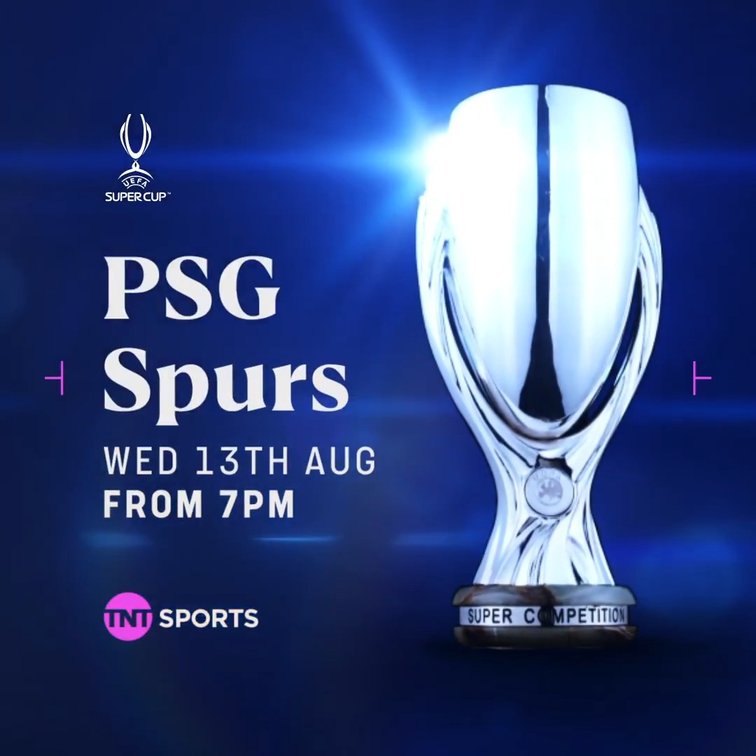 🔜 The Super Cup is on the horizon! 🏆 Join us as Champions League winners PSG take on Europa League winners Spurs! 📺 Wednesday, 7pm, TNT Sports &amp; discovery+ UK