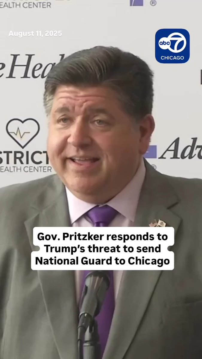 Illinois Gov. JB Pritzker responded to President Trump's threat to send the National Guard to Chicago on Monday. It comes as Trump announced he's placing the Washington, D.C., police department under federal control to make the nation's capital safer.