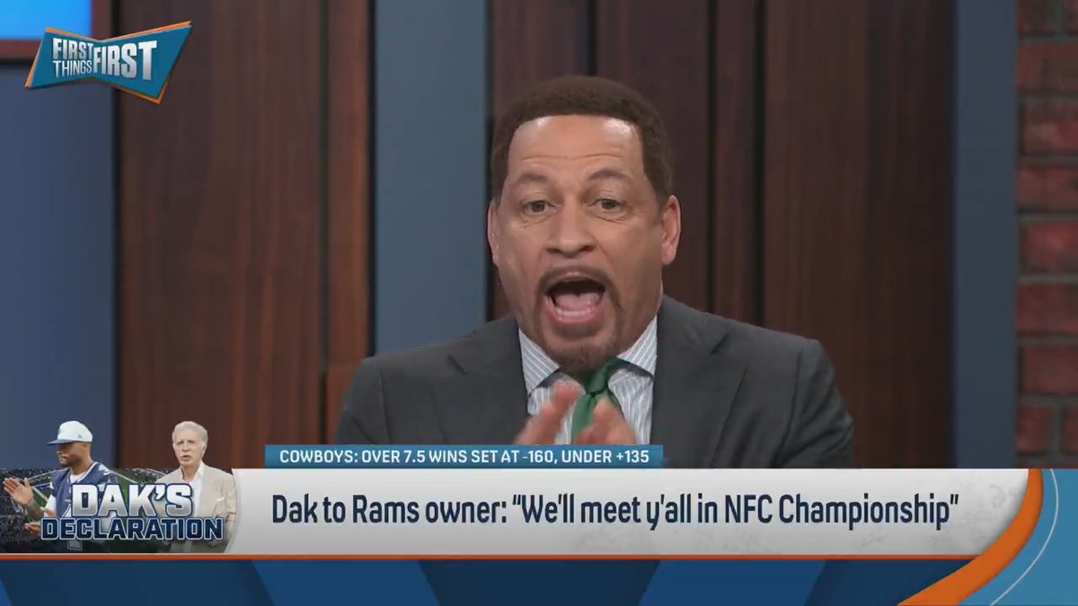Dak Prescott told Rams owner: “We’ll meet y’all in NFC Championship.” Chris Broussard reacts: “They’re not to be taken seriously. They’re just not. So, ok! Sure, Dak.”