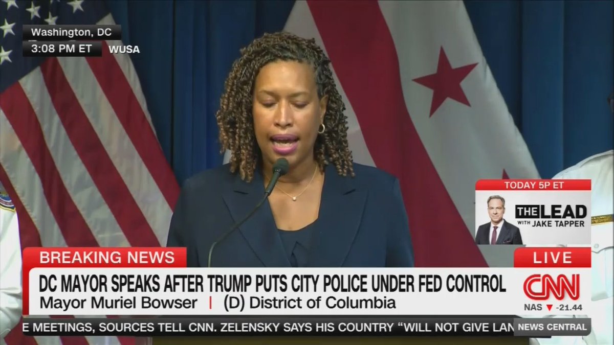 Mayor Muriel Bowser: My message to residents is this. We know that access to our democracy is tenuous. While this action today is unsettling and unprecedented, I can't say that given some of the rhetoric of the past, that we're totally surprised.