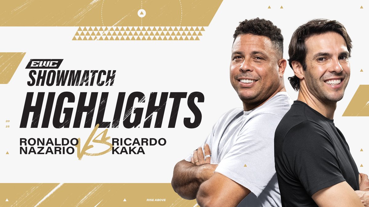 Legends on the pitch, legends in the game! 🤩 Ronaldo Nazário and @kaka brought their signature magic and a ton of laughs to the EWC Showmatch. Watching these two icons have so much fun was a blast!