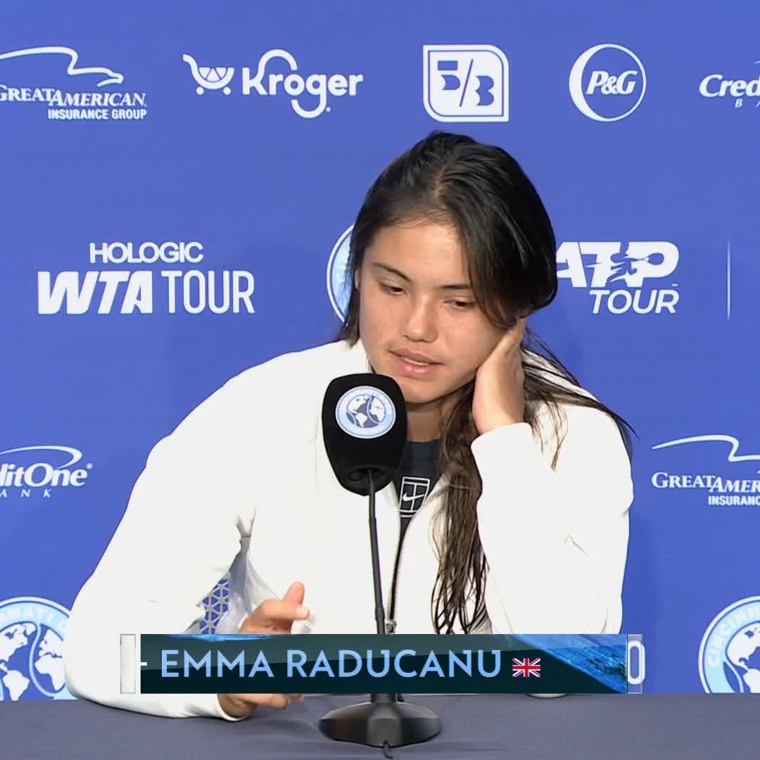 🗣️ "She's world number one for a reason" Emma Raducanu reflects on her defeat to Aryna Sabalenka in three sets in Cincinnati 🎾