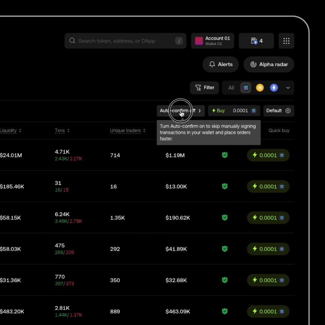 Focus on your trades, not the pop-ups 🎈📌 Auto-Confirm lets you can approve trusted transactions automatically, making your swaps frictionless and faster than before👇