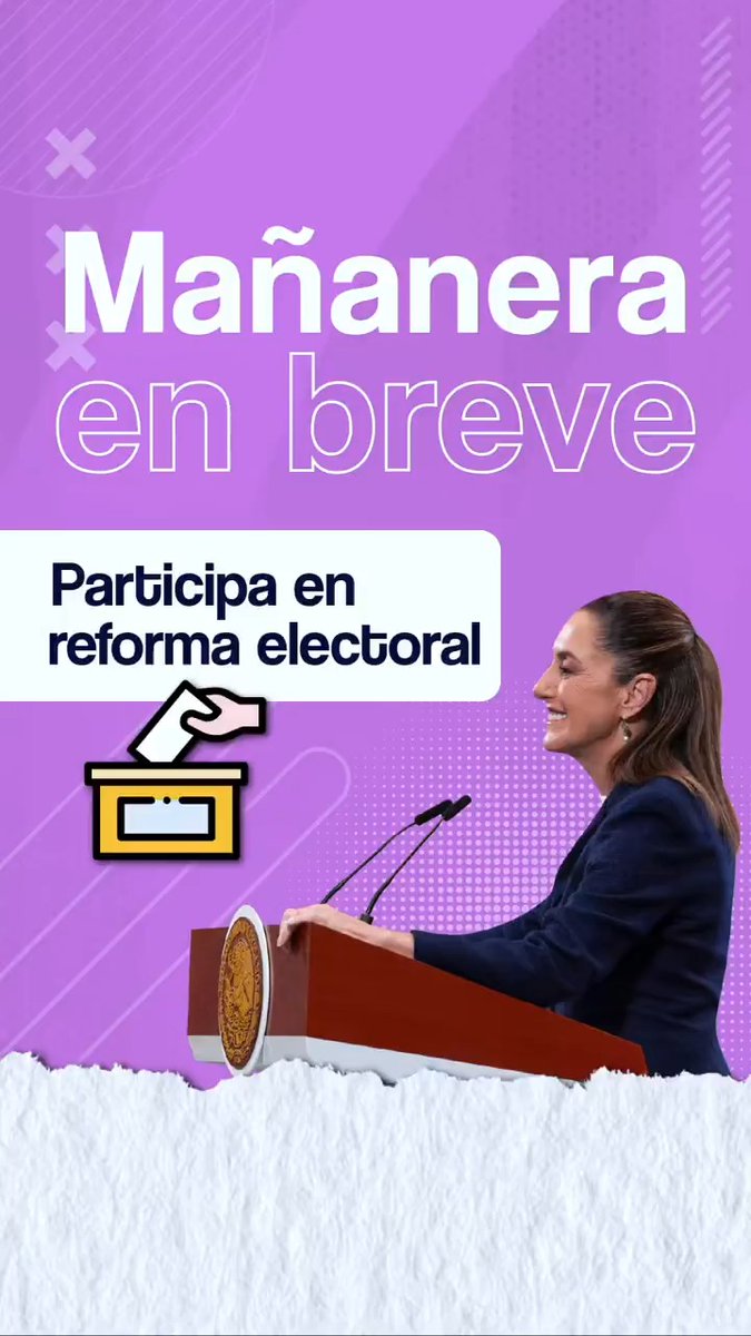 La #MañaneraEnBreve de la presidenta Claudia Sheinbaum Pardo: ✍🏼 Juntos construimos la reforma electoral. ⛈ Acciones por lluvias en la Ciudad de México. 🤝 Próximo encuentro con presidente de Guatemala y primer ministro de Belice.