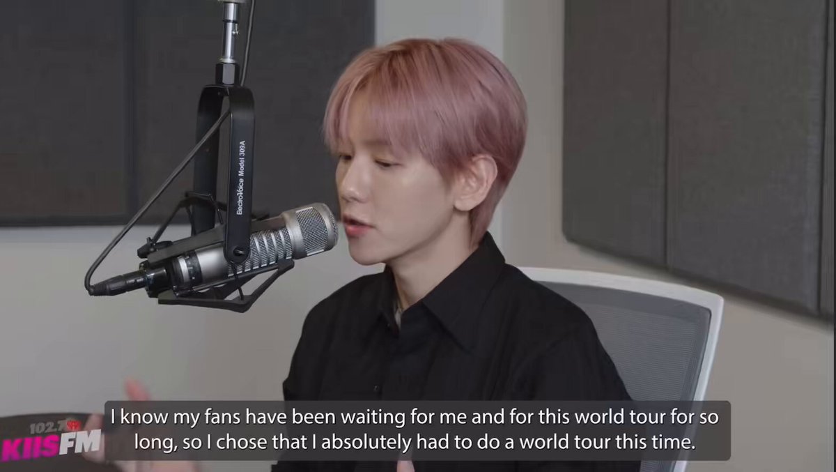 Baekhyun: I know my fans have waited so long for me and for the world tour so I absolutely had to do a world tour this time. And from the moment I made this decision, there hasn't been a single day where I wasn't blissful ❤️