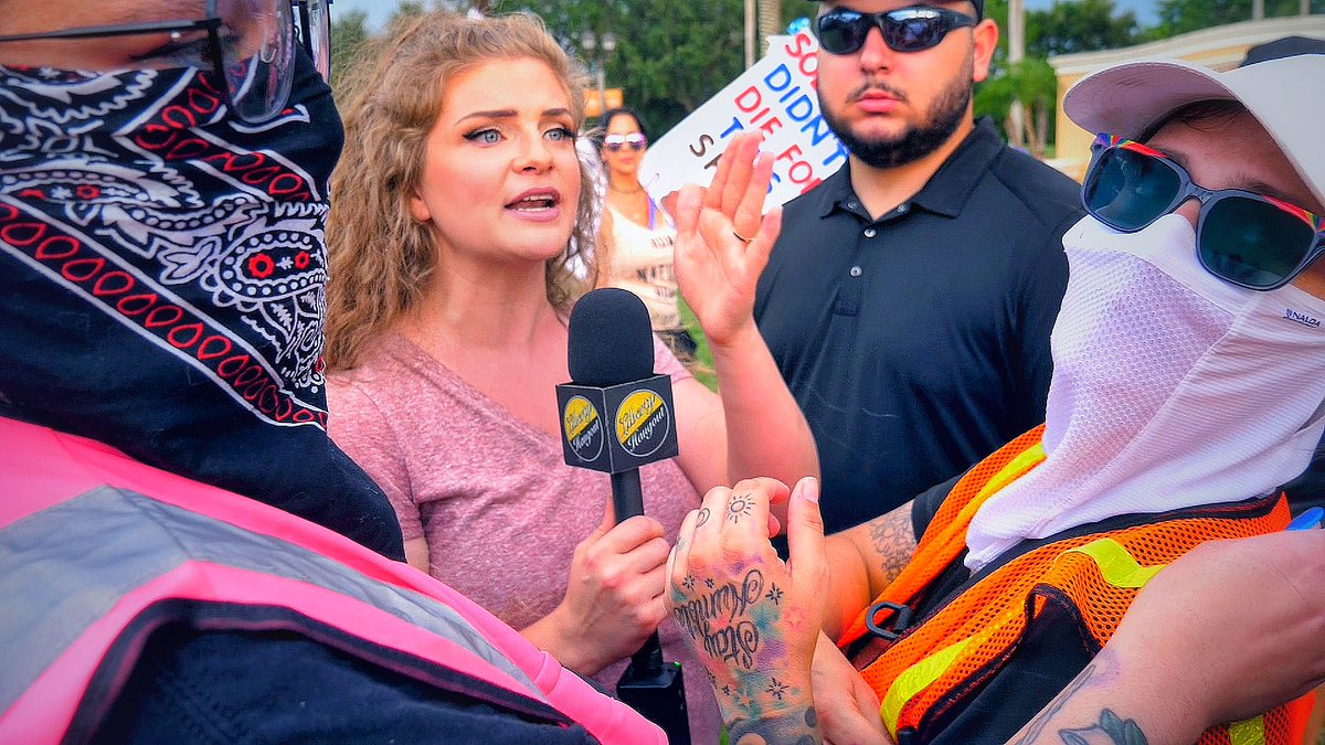 Anti-ICE demonstrators go NUTS in Orlando and say they're going to POOP on me! 💩 Can't make this up!