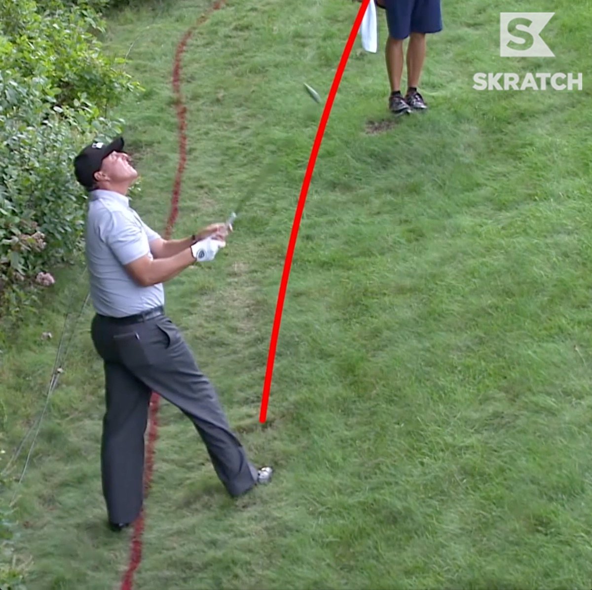 This flop shot from Phil Mickelson at TPC Boston is still fun to watch. How good is the shot tracer on this. 👌🏻