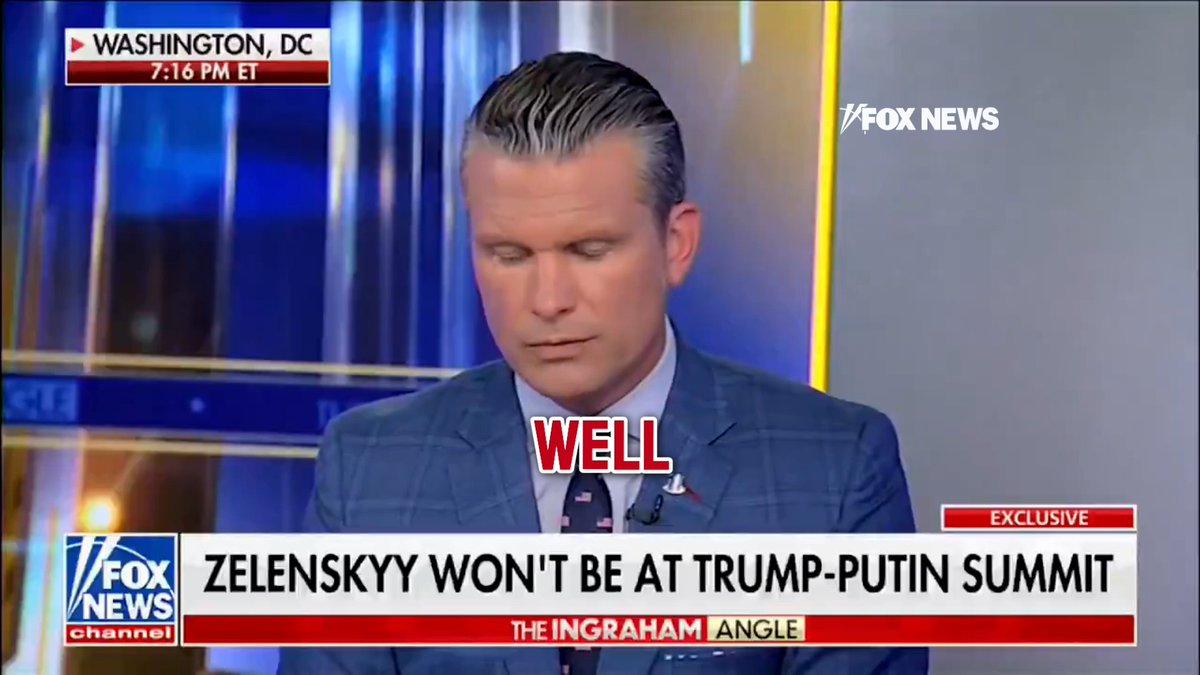 .@SecDef Pete Hegseth on upcoming meeting between Trump and Putin: "Nobody else could have created the conditions that lead to a meeting like this."