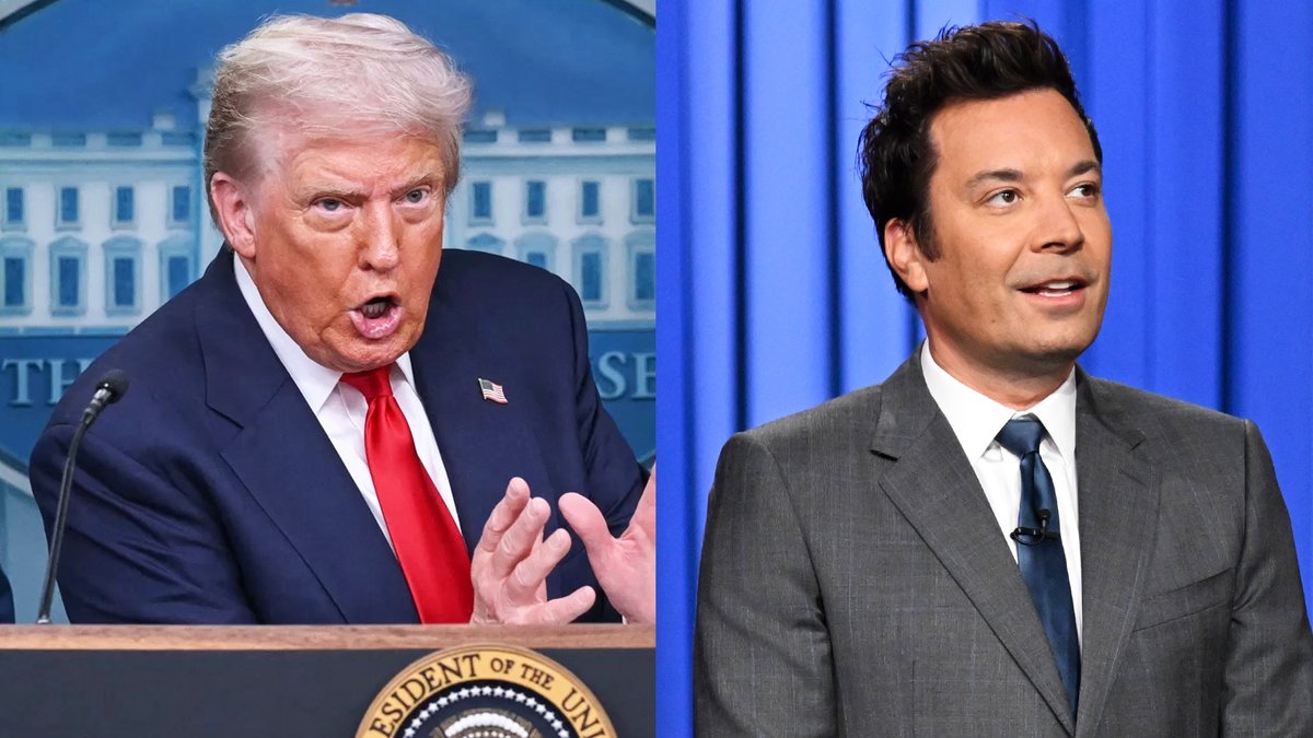Trump said he believes he has a chance at organizing a trilateral meeting with Putin and Zelenskyy. The last time Trump had a “trilateral meeting” was on Epstein Island 😂 #FallonTonight