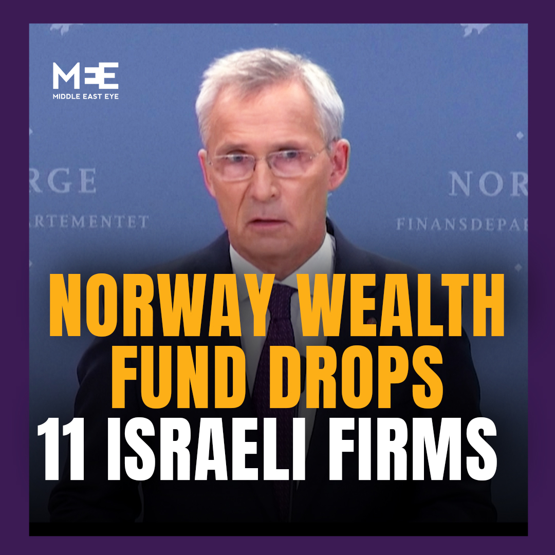 “The Pension Fund has completely divested from 11 Israeli companies.” Norway’s wealth fund has terminated contracts with asset managers handling its Israeli investments and divested parts of its portfolio in the country due to Israel’s actions in Gaza and the occupied West Bank