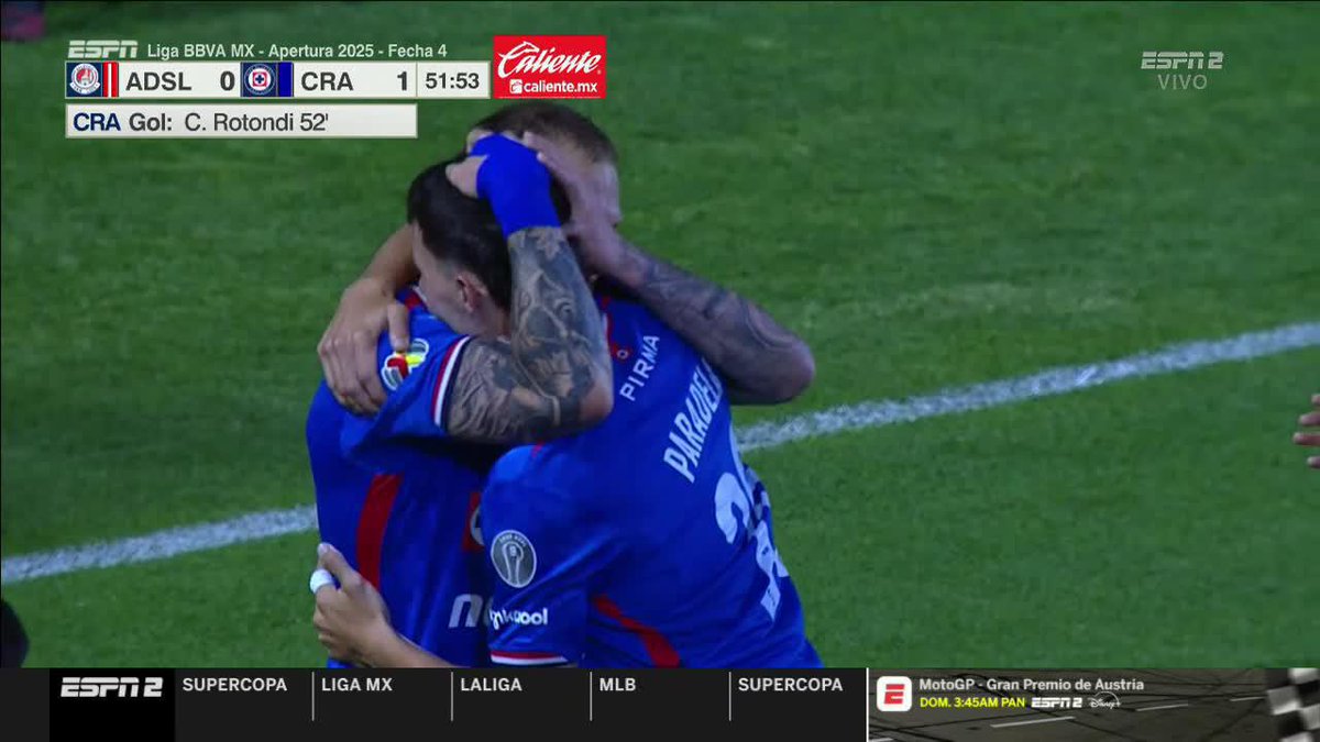 El pase filtrado de Paradela a Rotondi es magia pura.